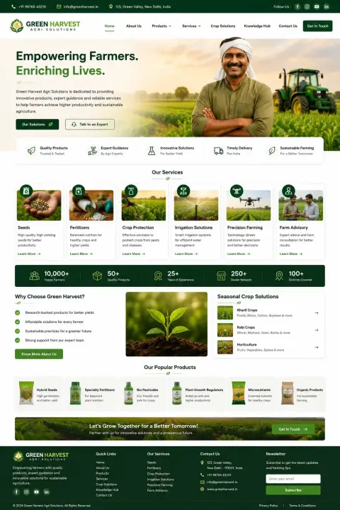 Green Harvest Agri theme preview
