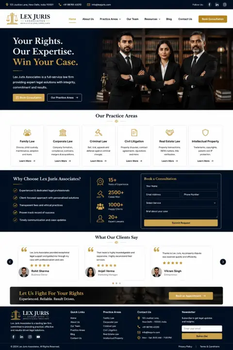 Lex Juris Associates theme preview