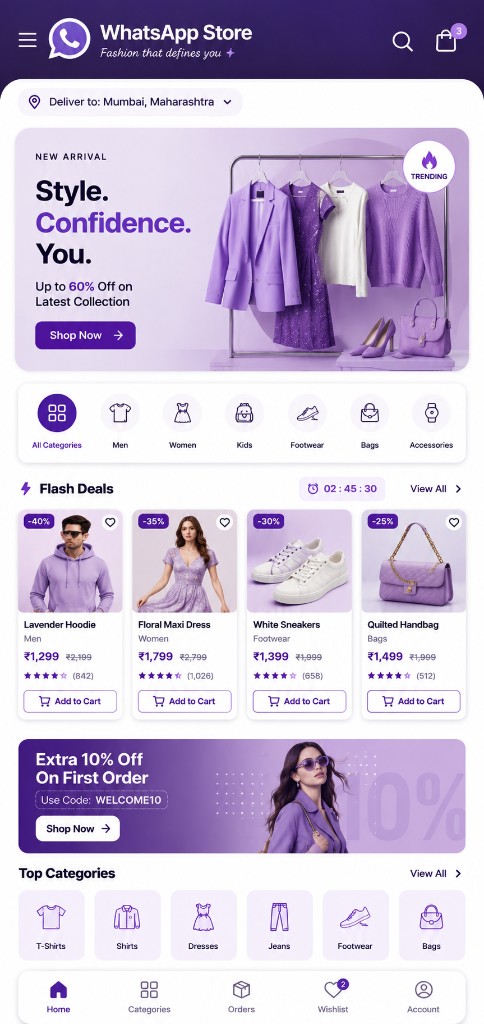 Fashion Store WhatsApp Store preview